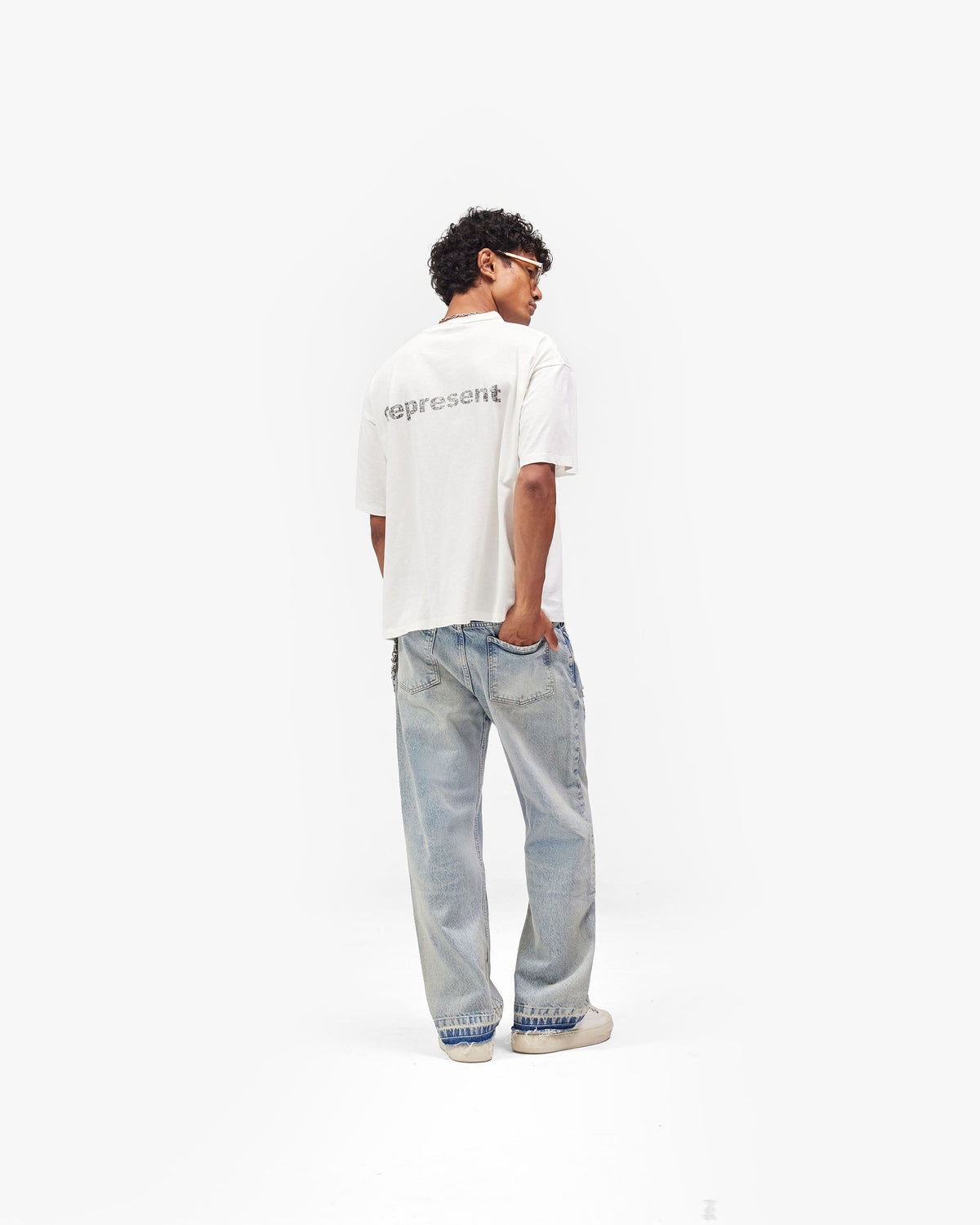REPRESENT Lowercase Logo T-Shirt - Flat White