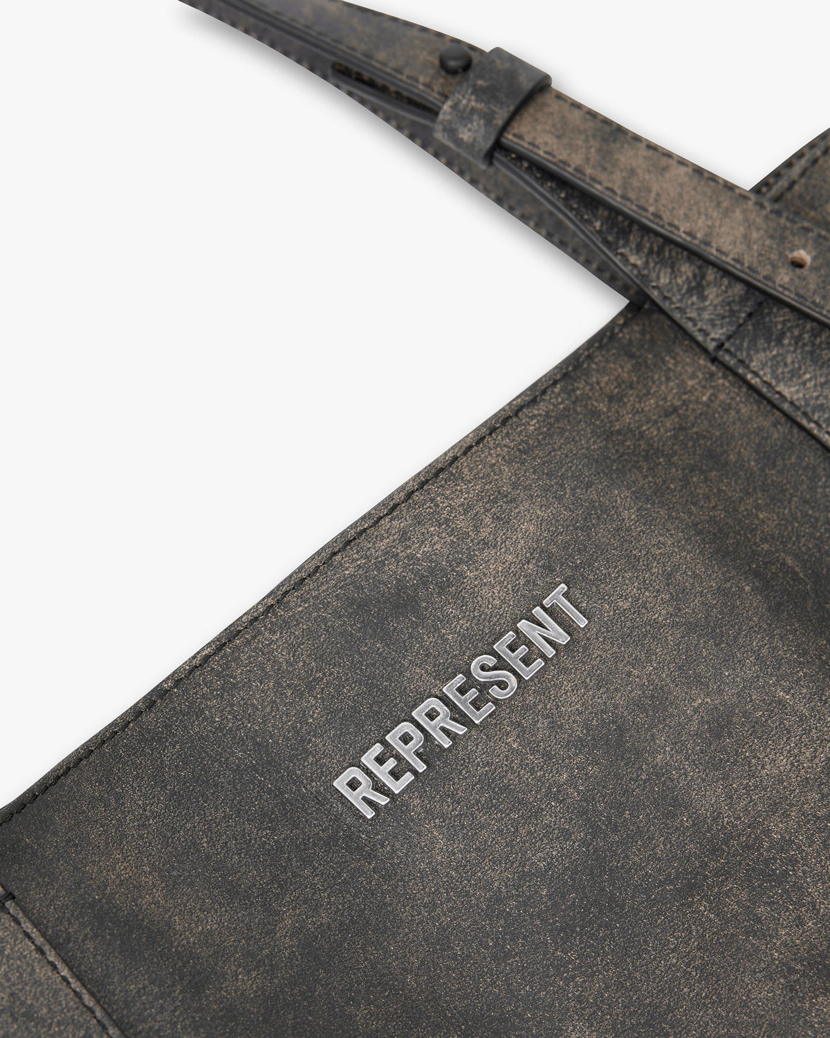 REPRESENT Distressed Leather Tote Bag - Brown