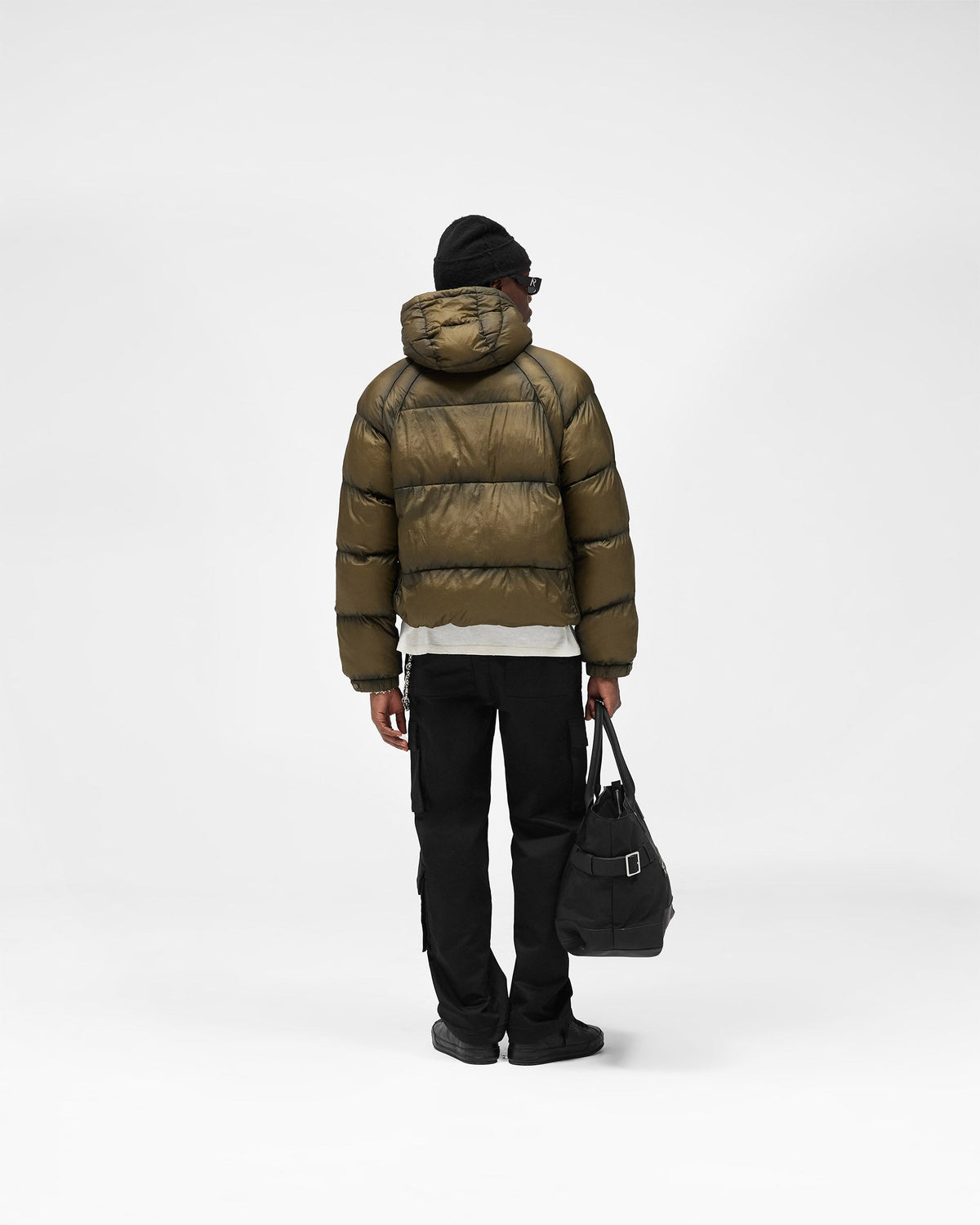 REPRESENT Translucent Hooded Puffer - Dark Olive