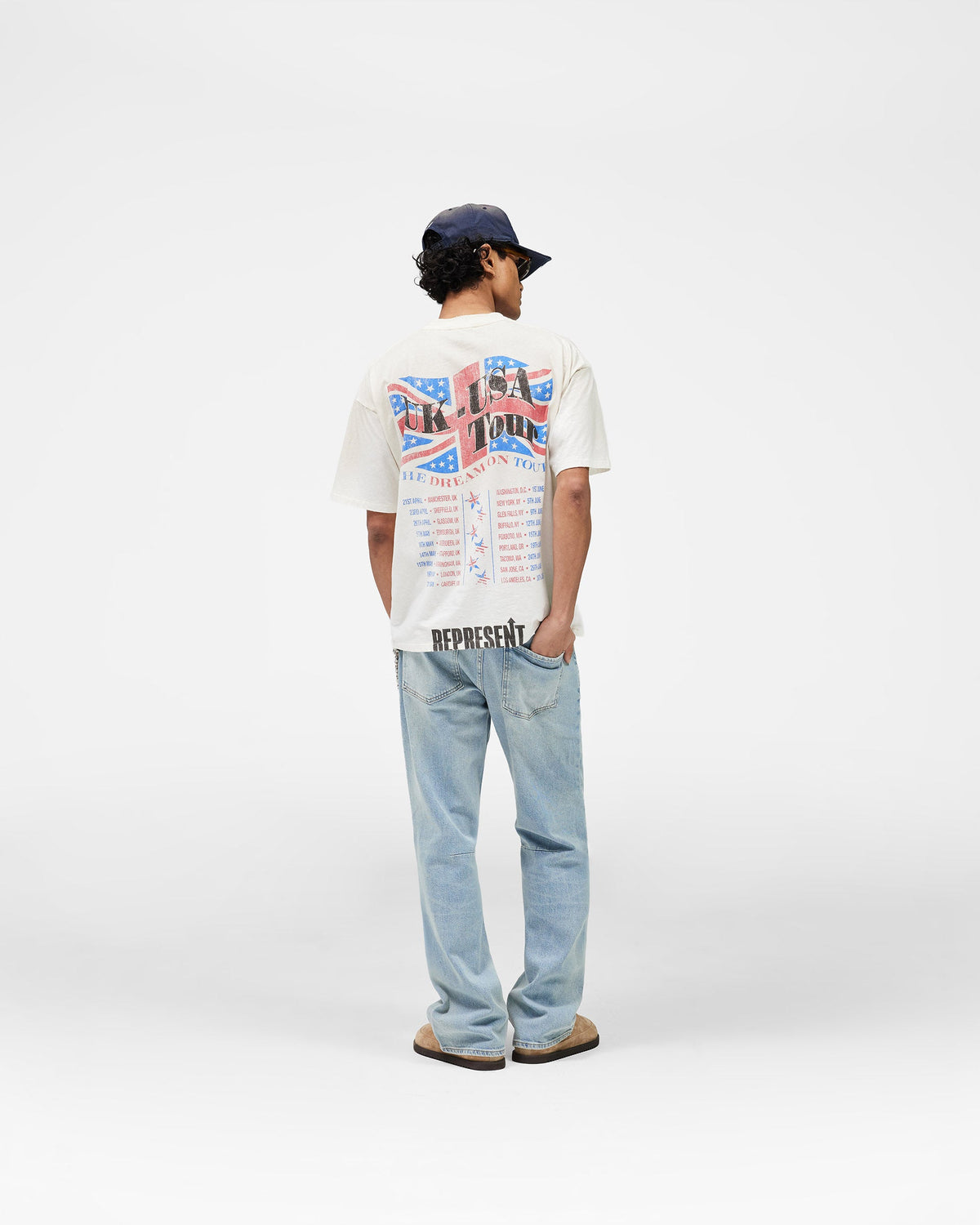 REPRESENT Dream On Tour T-Shirt - Washed Ecru