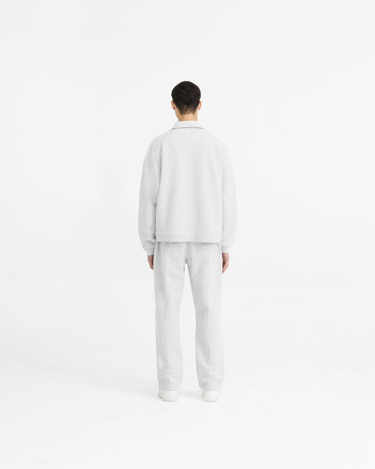 REPRESENT Initial Boxy Quarter Zip - Ice Grey Marl