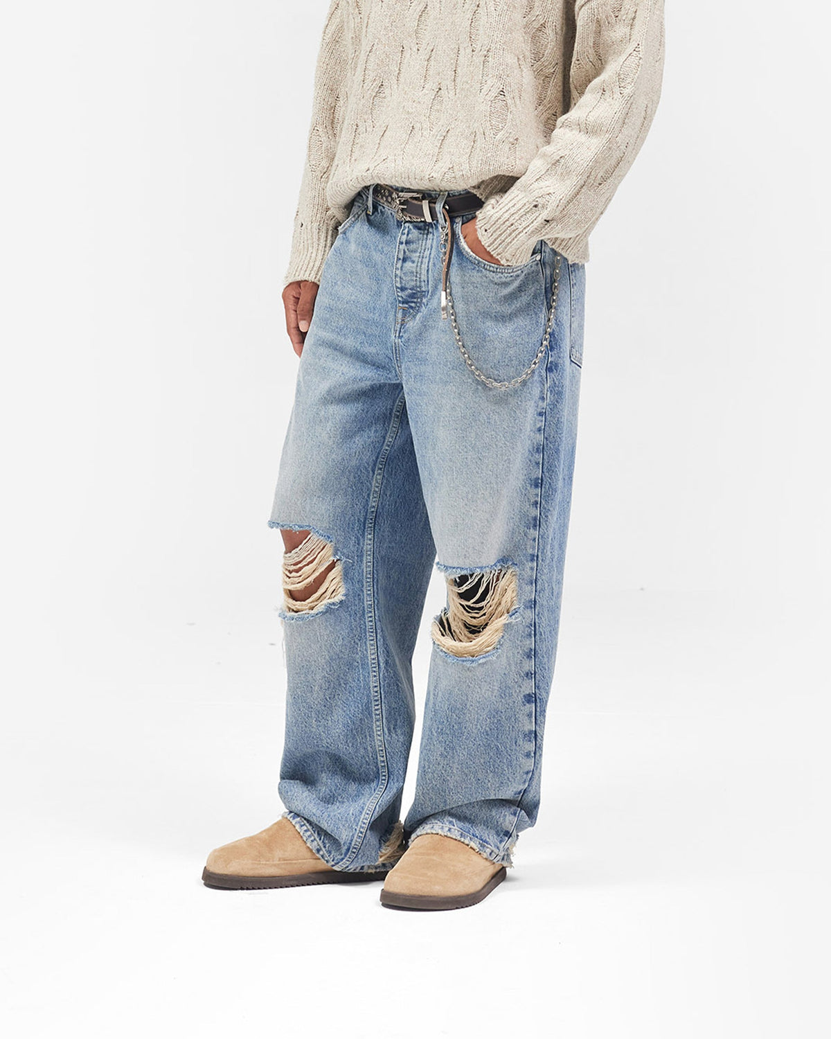 REPRESENT R3 Baggy Jean - Moss Blue