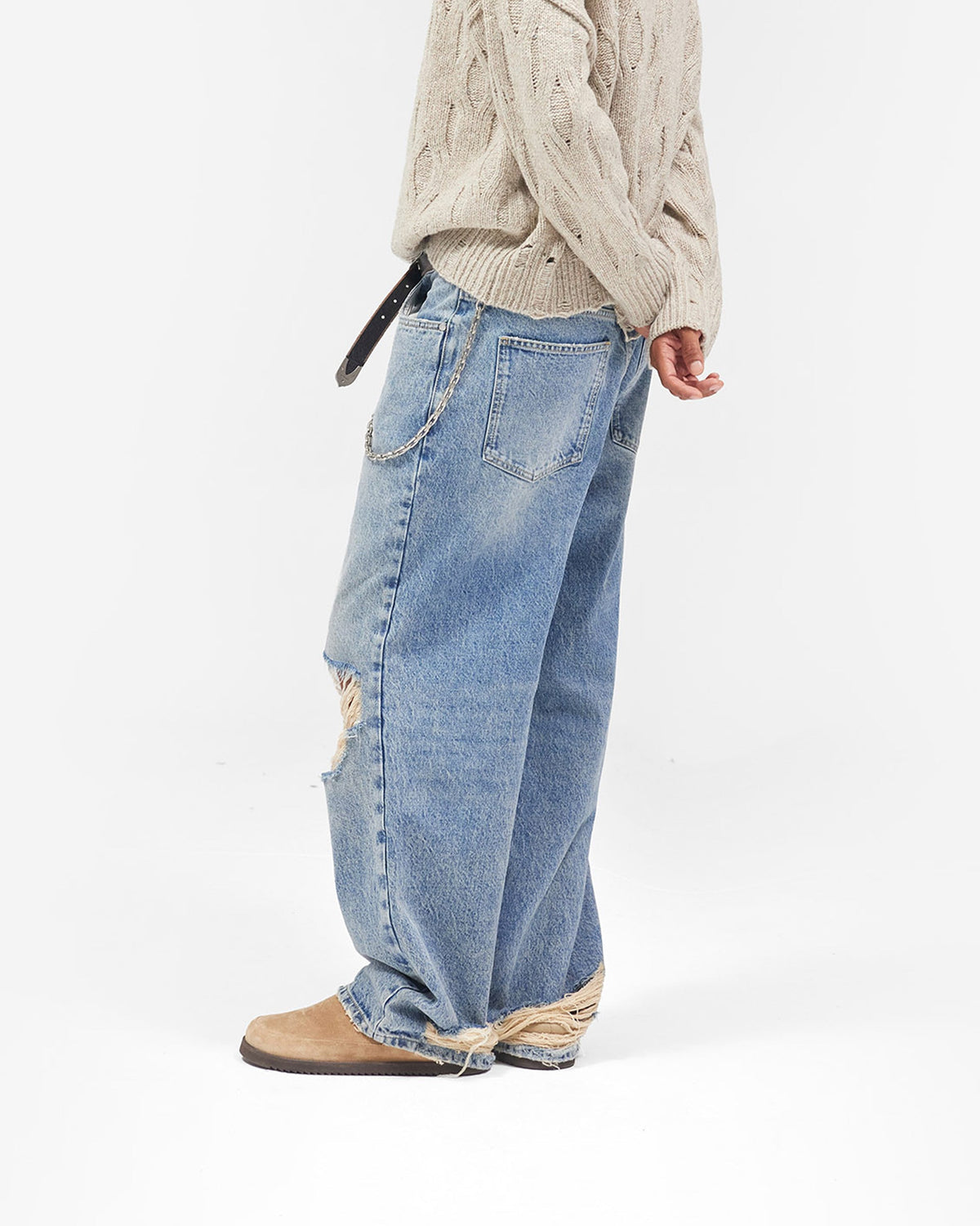 REPRESENT R3 Baggy Jean - Moss Blue