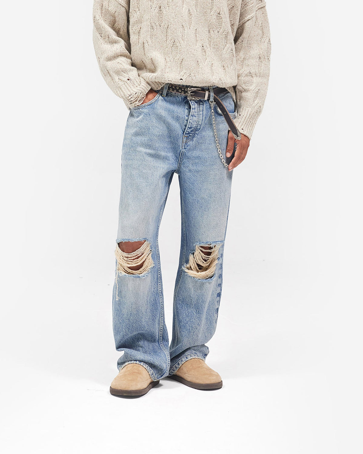 REPRESENT R3 Baggy Jean - Moss Blue