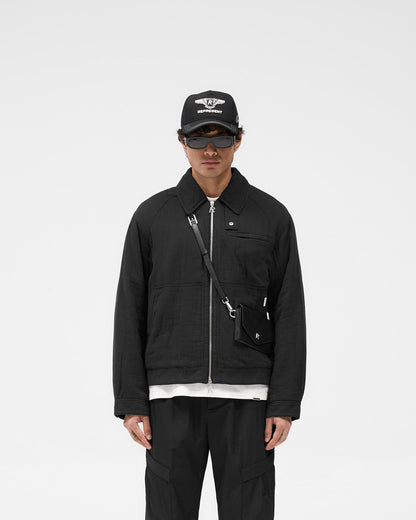 REPRESENT Crinkle Trucker Jacket - Black