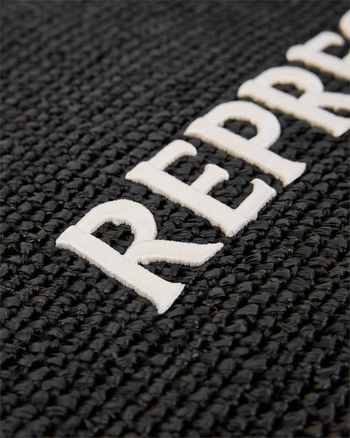REPRESENT Raffia Tote Bag - Jet Black