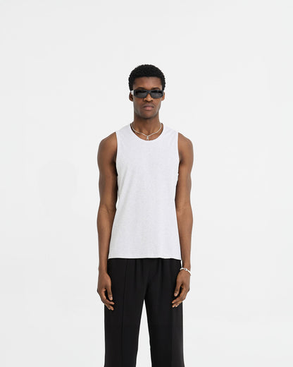 REPRESENT Initial Rib Vest - Ice Grey Marl