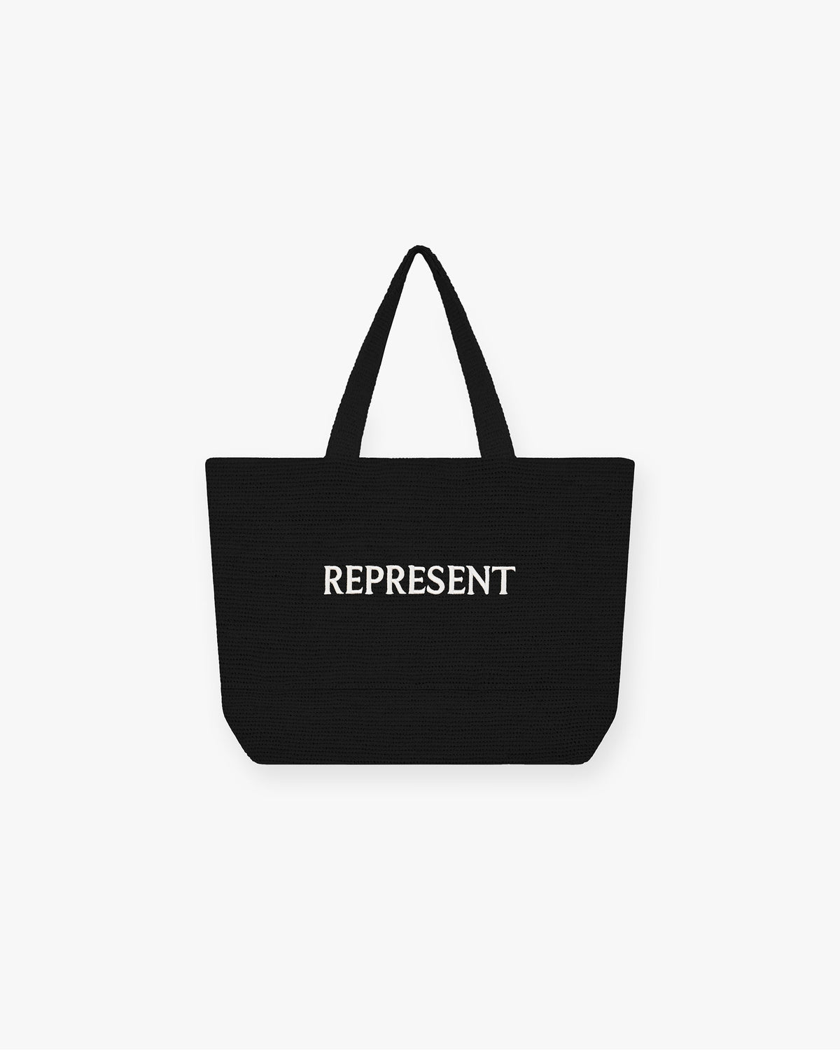 REPRESENT Raffia Tote Bag - Jet Black