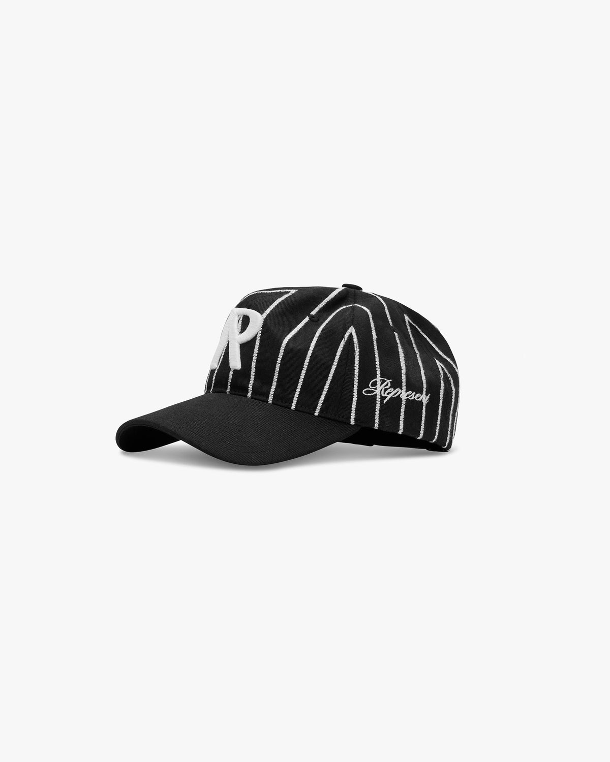 REPRESENT Initial Stripe Cap - Jet Black