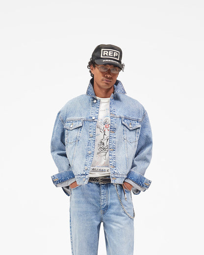 REPRESENT Trucker Jacket - Authentic Blue
