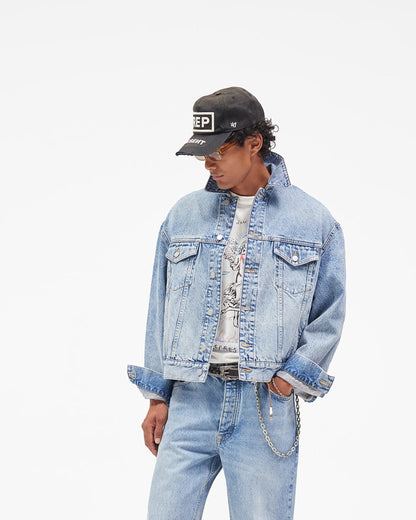 REPRESENT Trucker Jacket - Authentic Blue