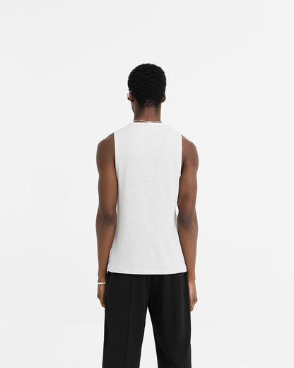 REPRESENT Initial Rib Vest - Ice Grey Marl