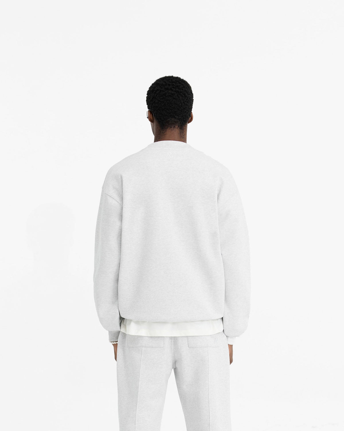 REPRESENT Initial Oversized Sweater - Ice Grey Marl