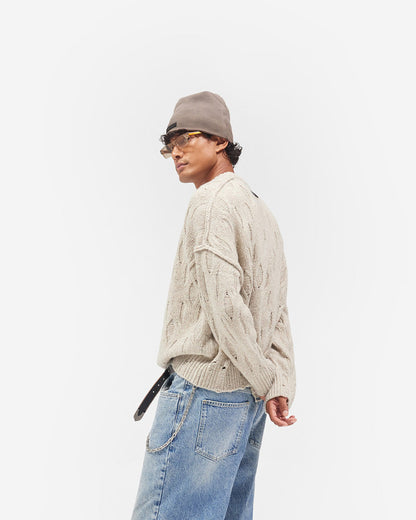 REPRESENT Distress Knit Sweater - Taupe