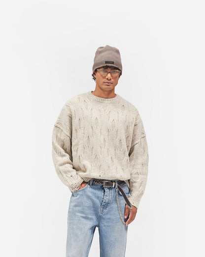 REPRESENT Distress Knit Sweater - Taupe