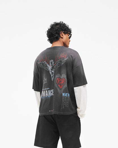 REPRESENT Heavier Than The Heavens Long Sleeve T-Shirt - Washed Black