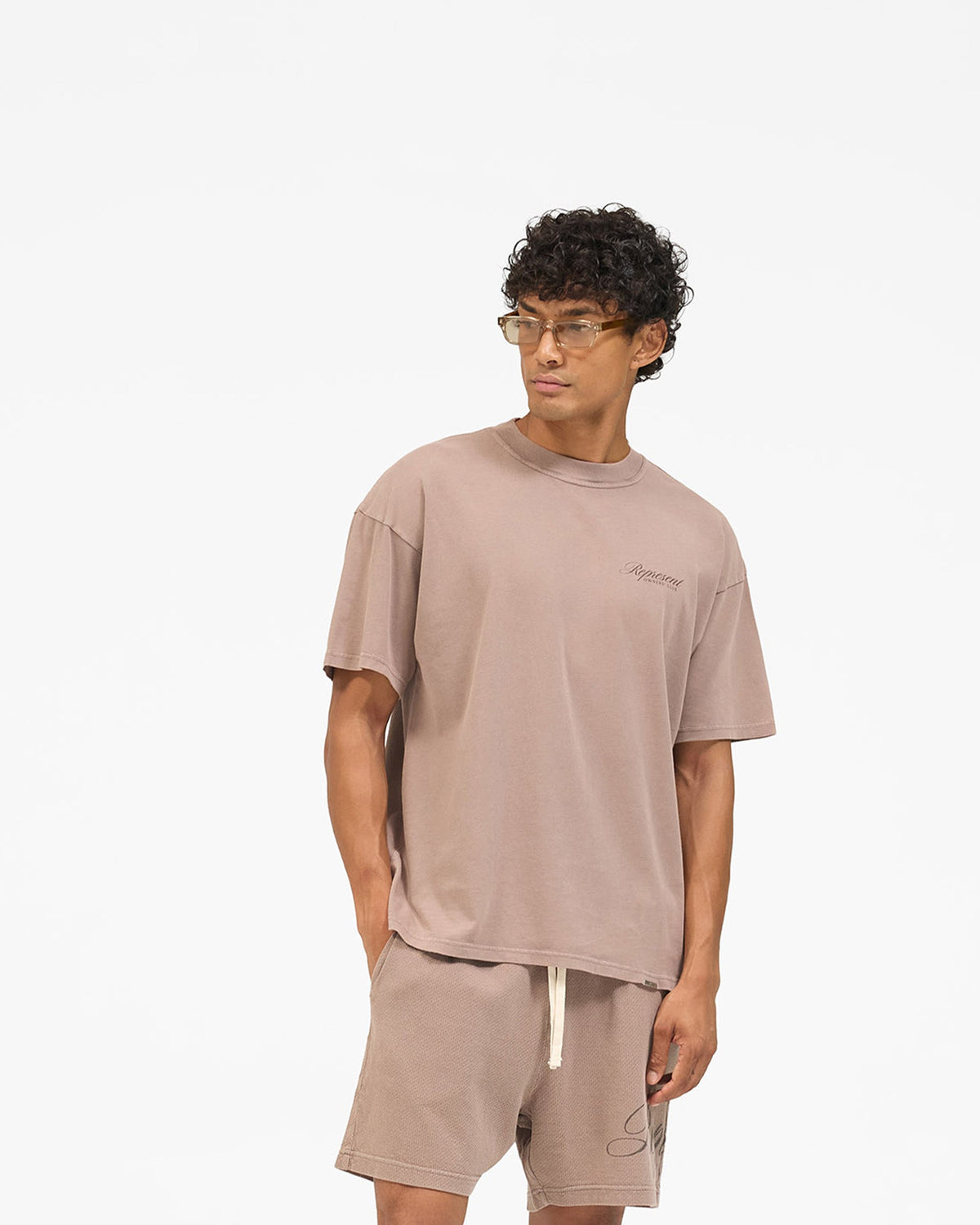 REPRESENT Represent Owners Club Script T-Shirt - Truffle