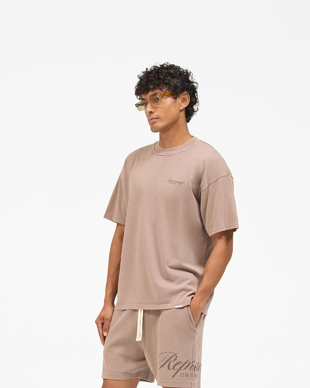 REPRESENT Represent Owners Club Script T-Shirt - Truffle