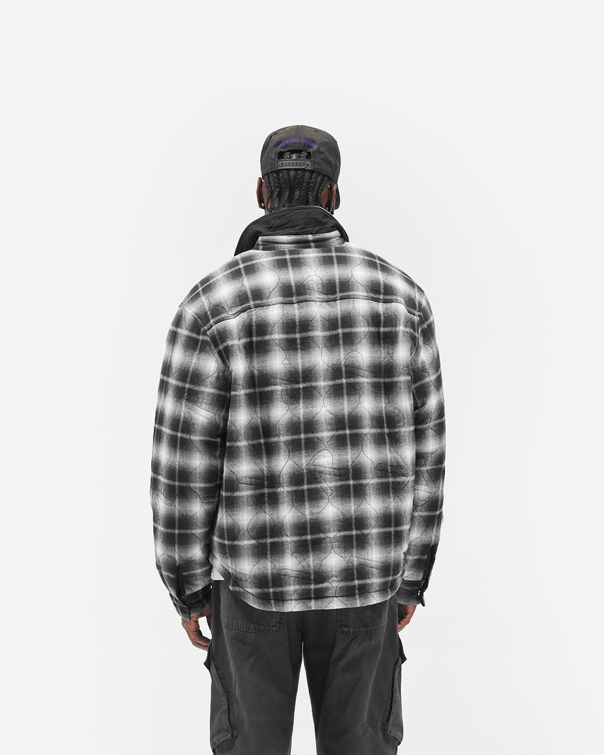 REPRESENT Logo Quilted Shirt - Black