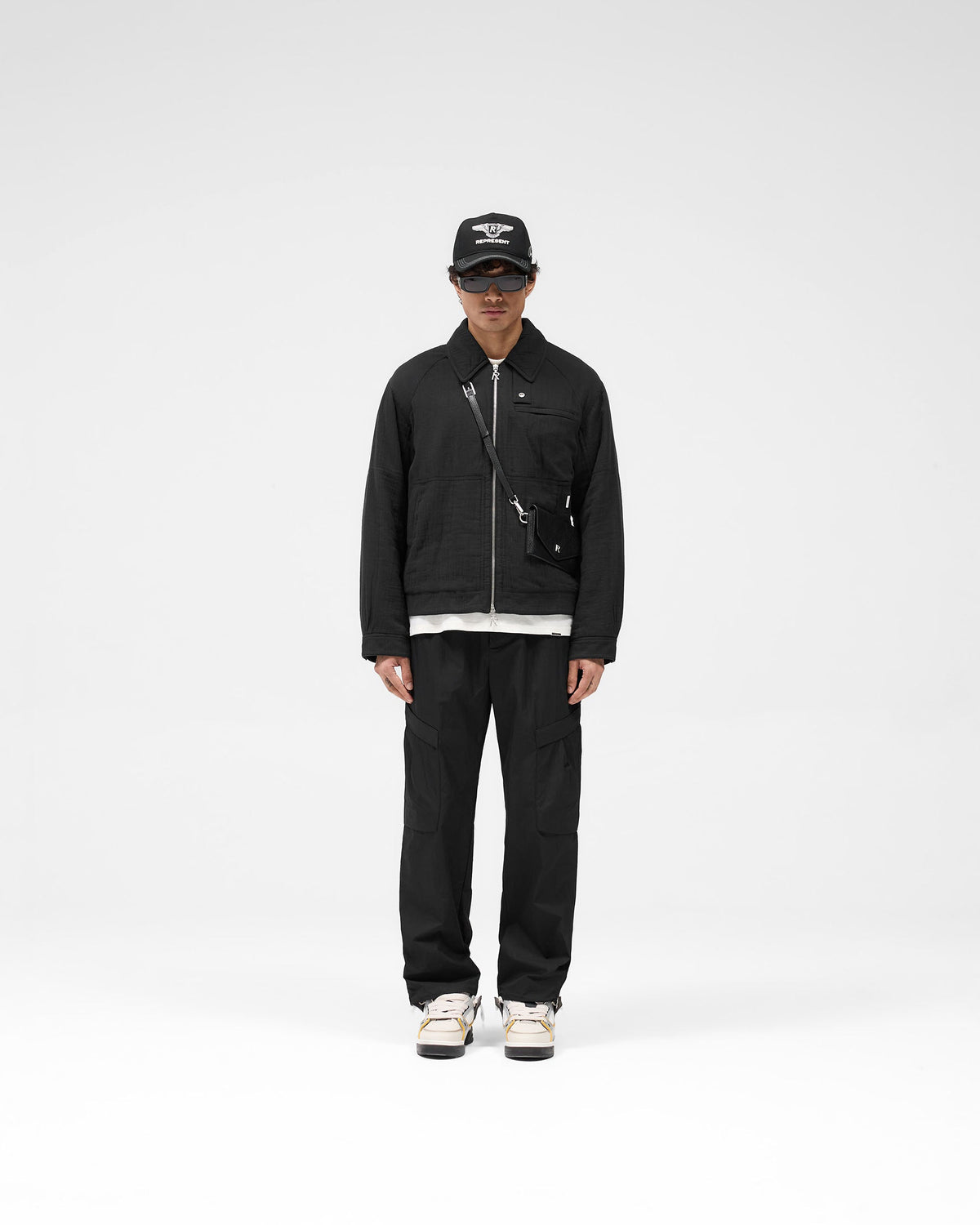 REPRESENT Crinkle Trucker Jacket - Black
