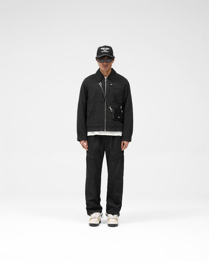 REPRESENT Crinkle Trucker Jacket - Black
