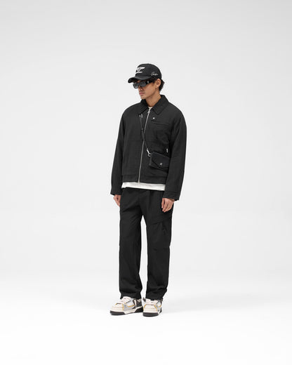 REPRESENT Crinkle Trucker Jacket - Black