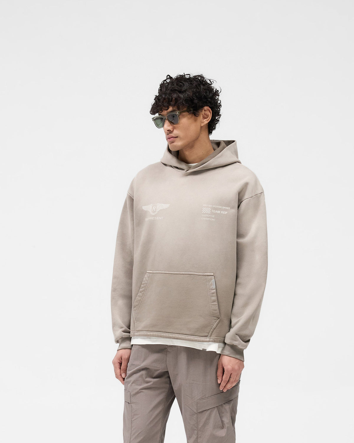 REPRESENT Team Rep Hoodie - Dark Taupe