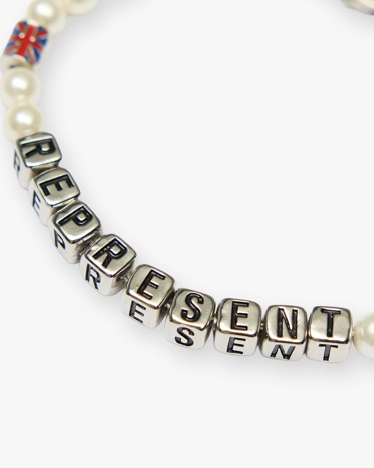 REPRESENT Beaded Represent Bracelet - Silver