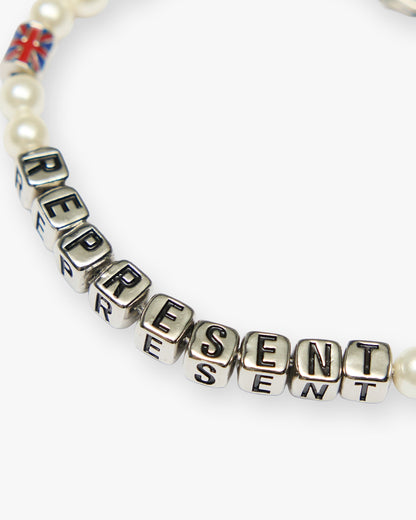 REPRESENT Beaded Represent Bracelet - Silver