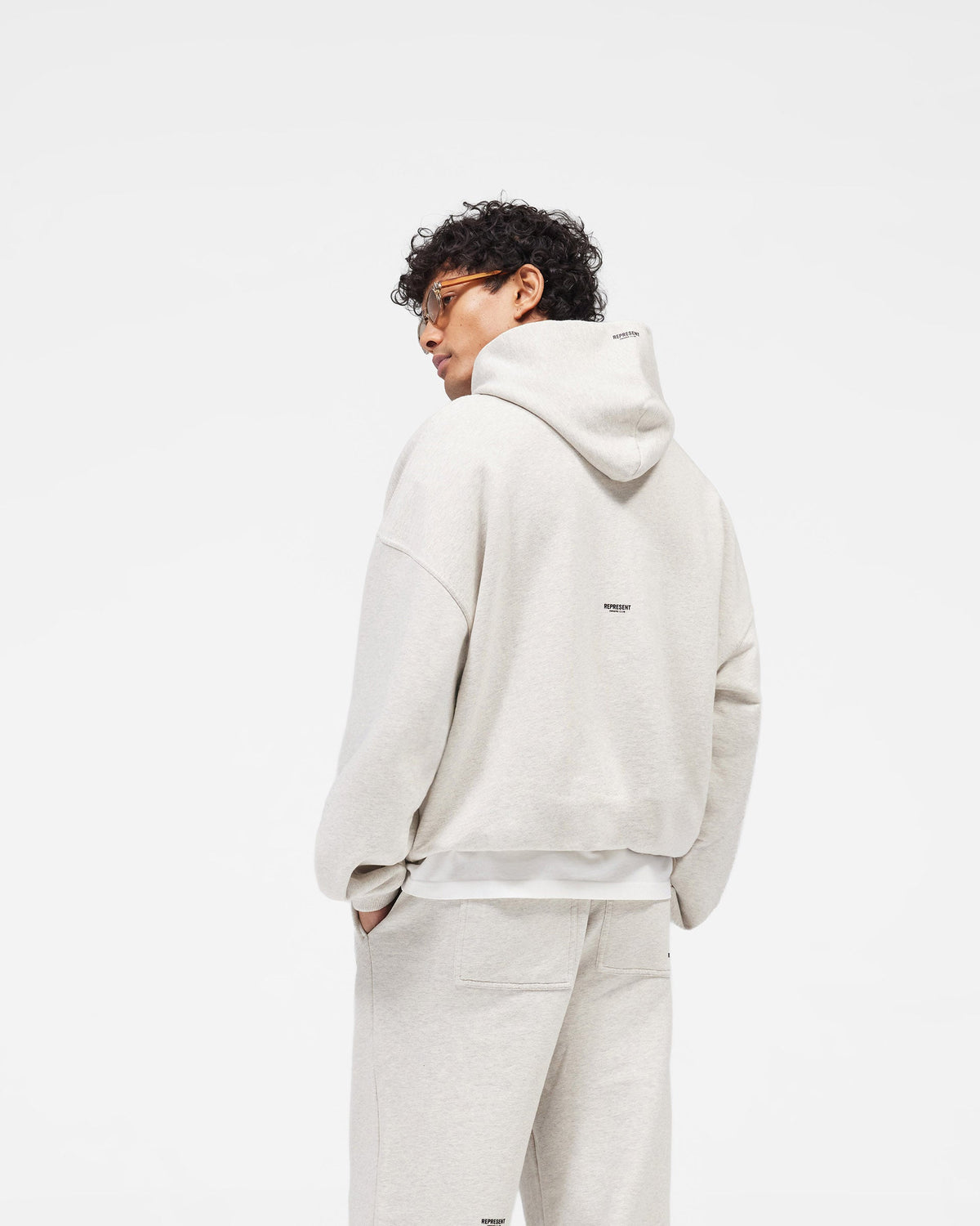 REPRESENT Micro Owners Club Hoodie - Cream Marl