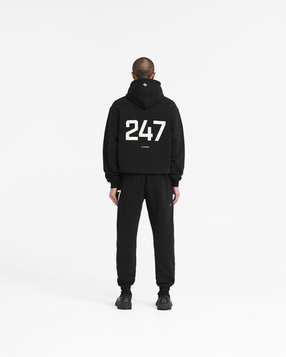 REPRESENT 247 Oversized Hoodie - Jet Black