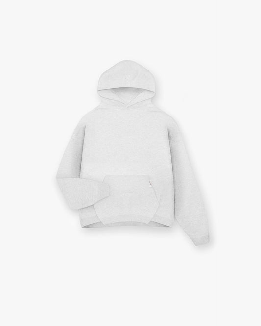 REPRESENT Initial Boxy Hoodie - Ice Grey Marl