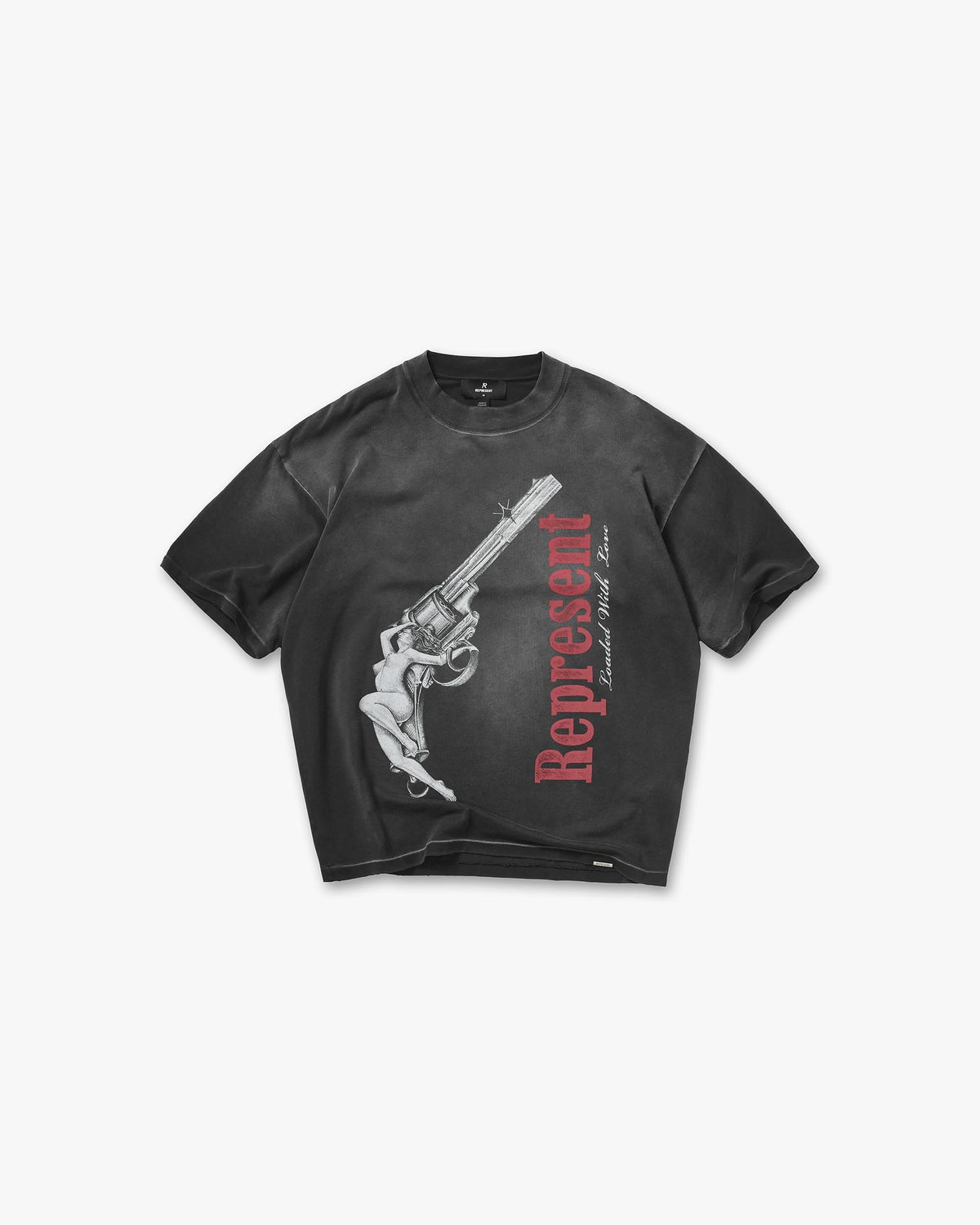 REPRESENT Loaded With Love T-Shirt - Stained Black