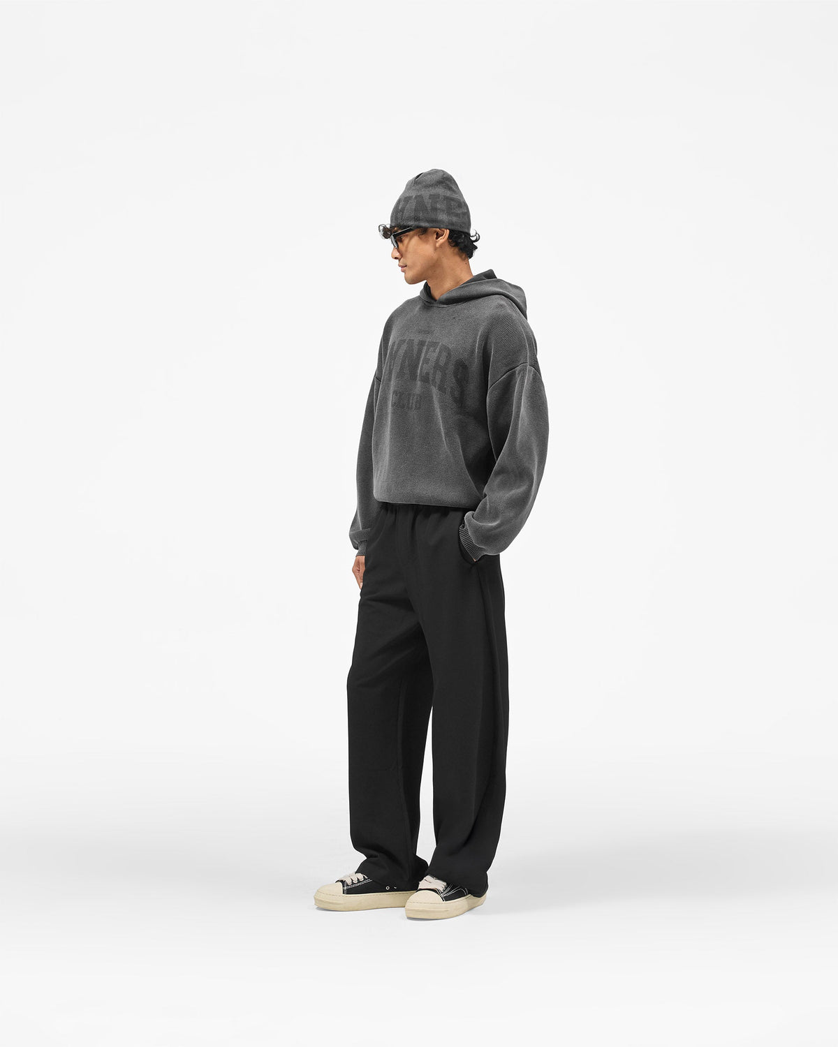 REPRESENT Represent Owners Club Knitted Hoodie - Weathered Black