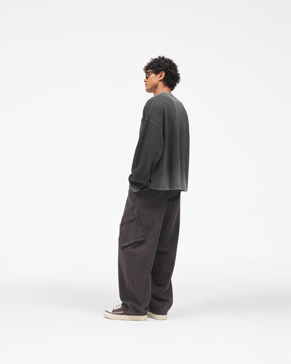 REPRESENT Heavyweight Henley Sweater - Vintage Black