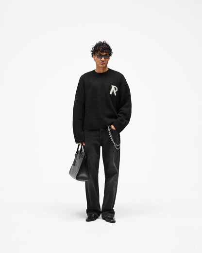 REPRESENT Logo Knit Sweater - Jet Black