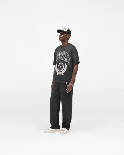REPRESENT Legacy Crest T-Shirt - Stained Black