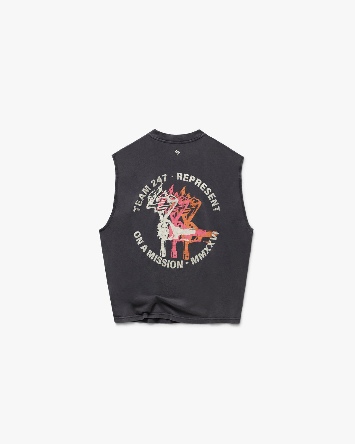 REPRESENT 247 Torch Boxy Tank - Washed Black
