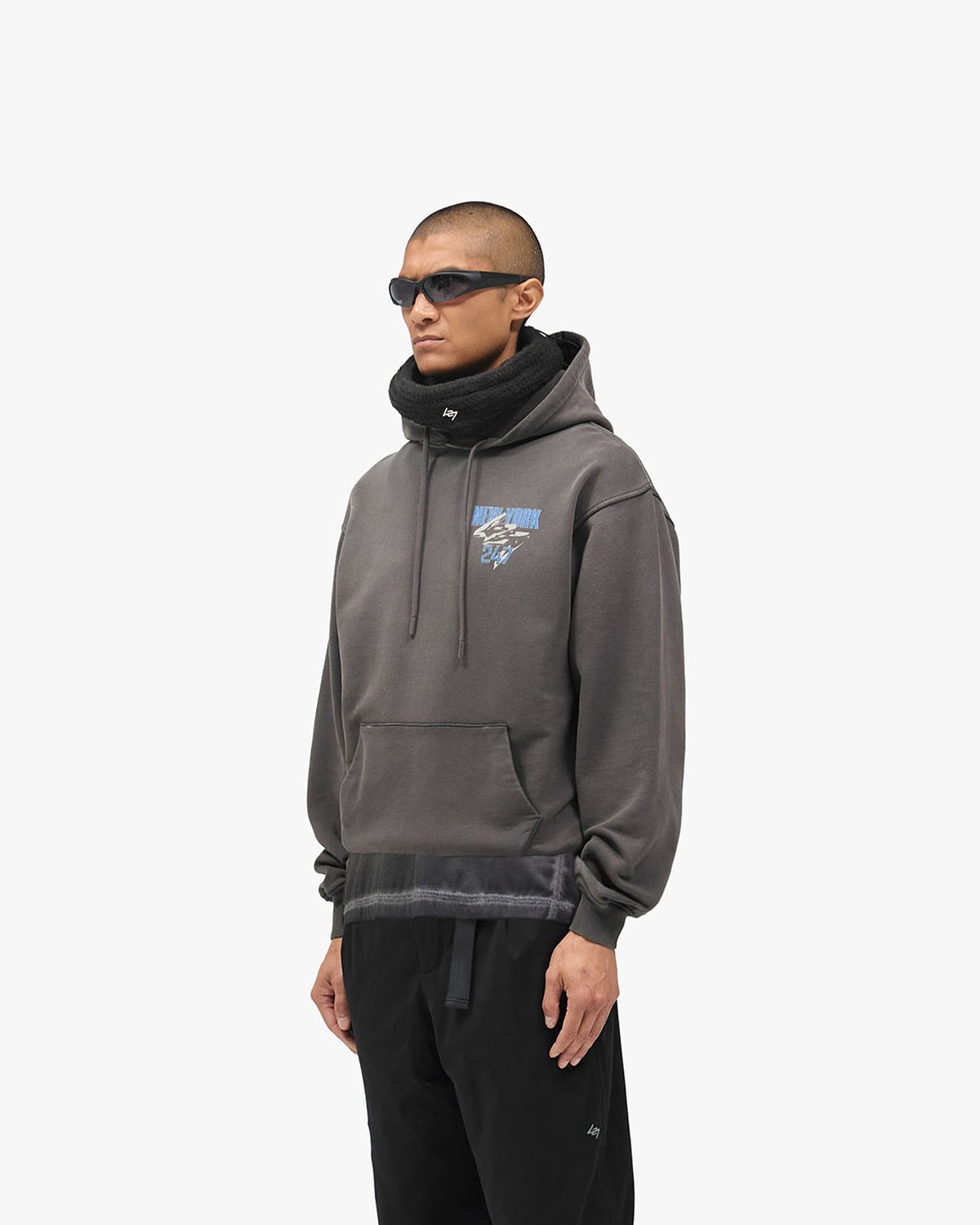REPRESENT 247 New York Hoodie - Washed Grey