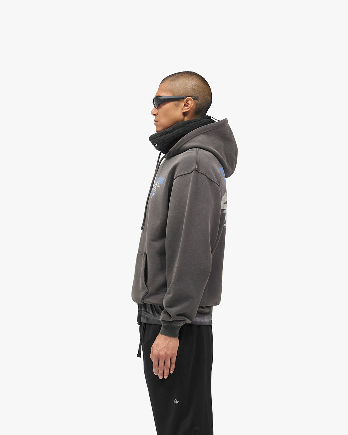 REPRESENT 247 New York Hoodie - Washed Grey