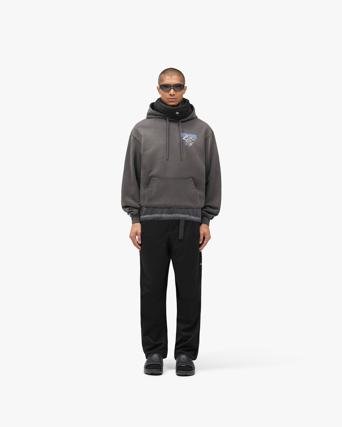 REPRESENT 247 New York Hoodie - Washed Grey