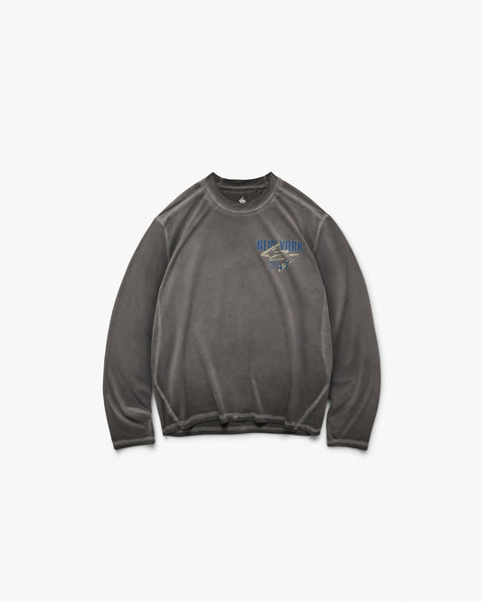 REPRESENT 247 New York Long Sleeve T-Shirt - Washed Grey