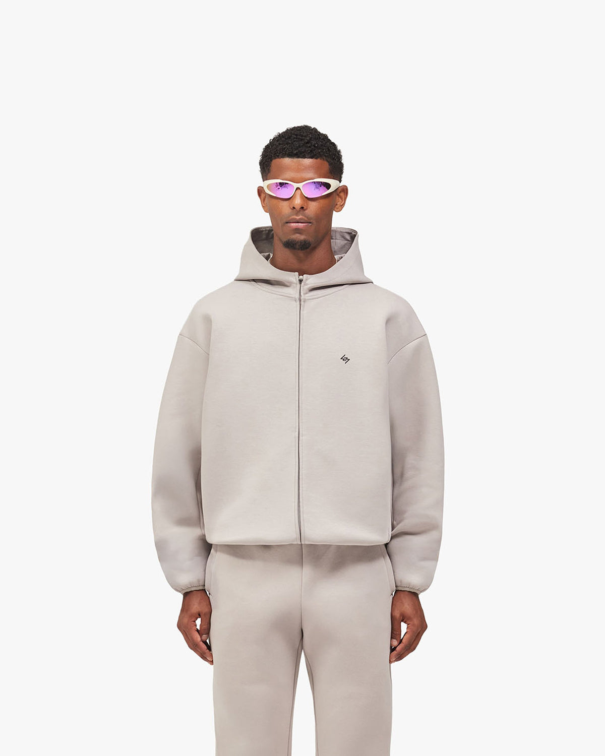REPRESENT 247 Form Zip Hoodie - Ash Grey
