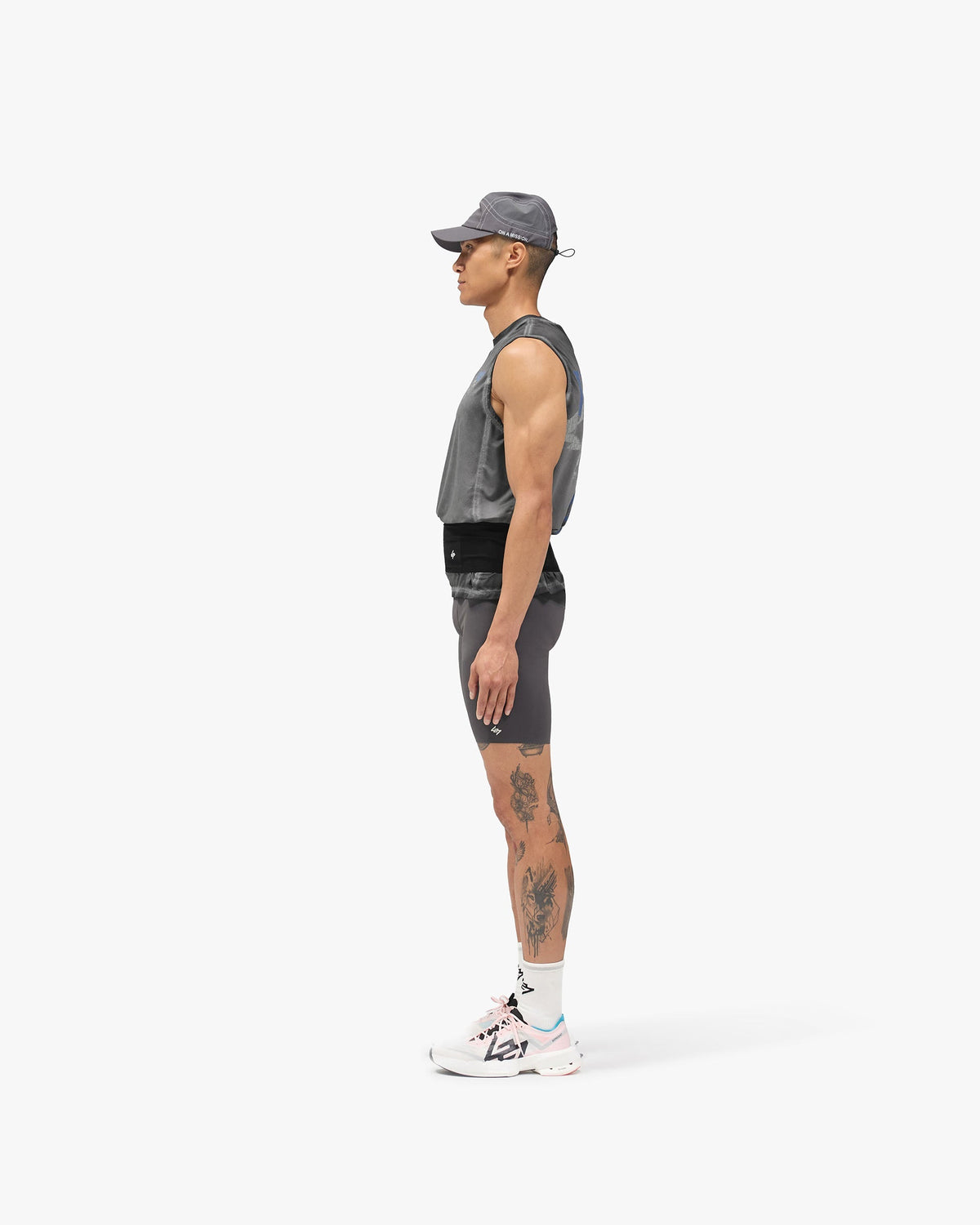 REPRESENT 247 Race Half Tight - Washed Grey