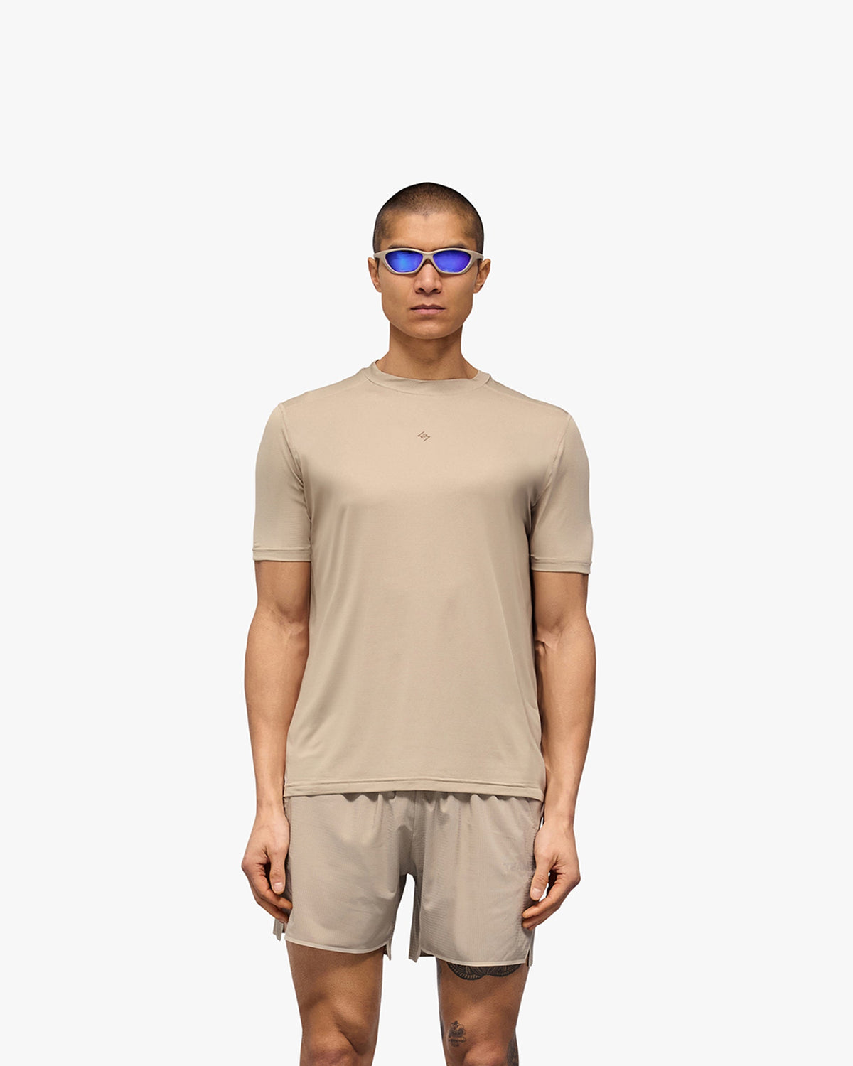 REPRESENT 247 Contour Run T-Shirt - Pebble