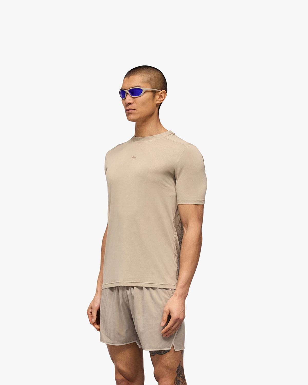 REPRESENT 247 Contour Run T-Shirt - Pebble
