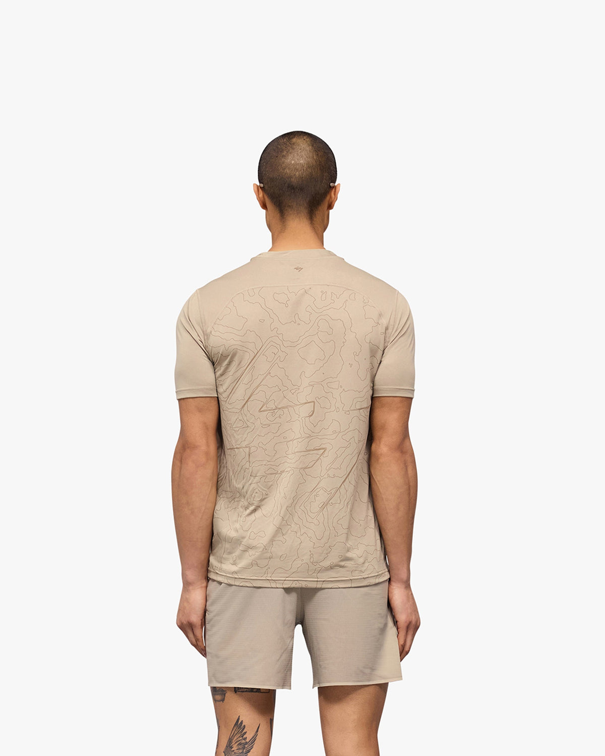 REPRESENT 247 Contour Run T-Shirt - Pebble