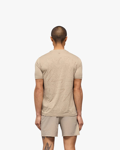 REPRESENT 247 Contour Run T-Shirt - Pebble