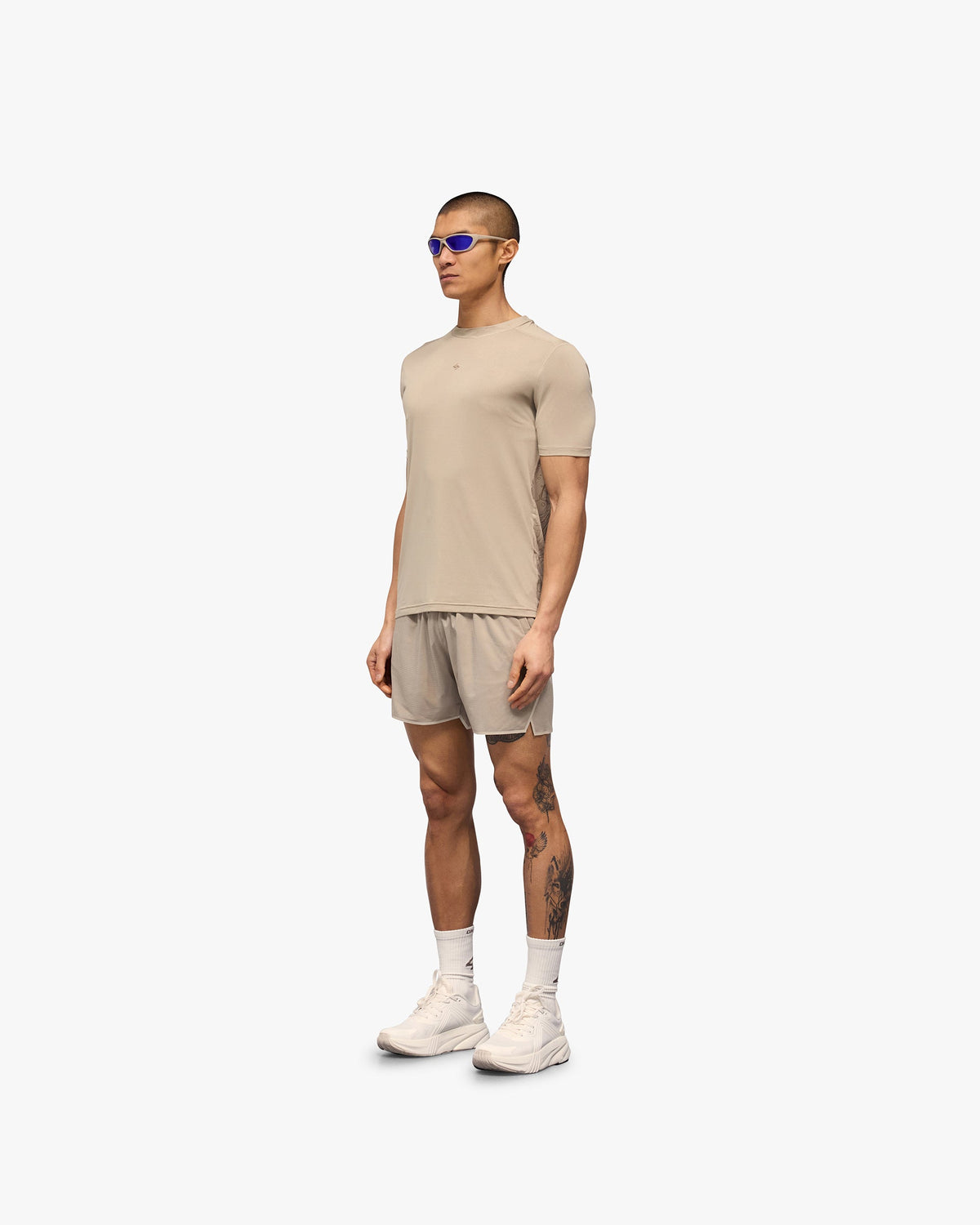 REPRESENT 247 Contour Run T-Shirt - Pebble