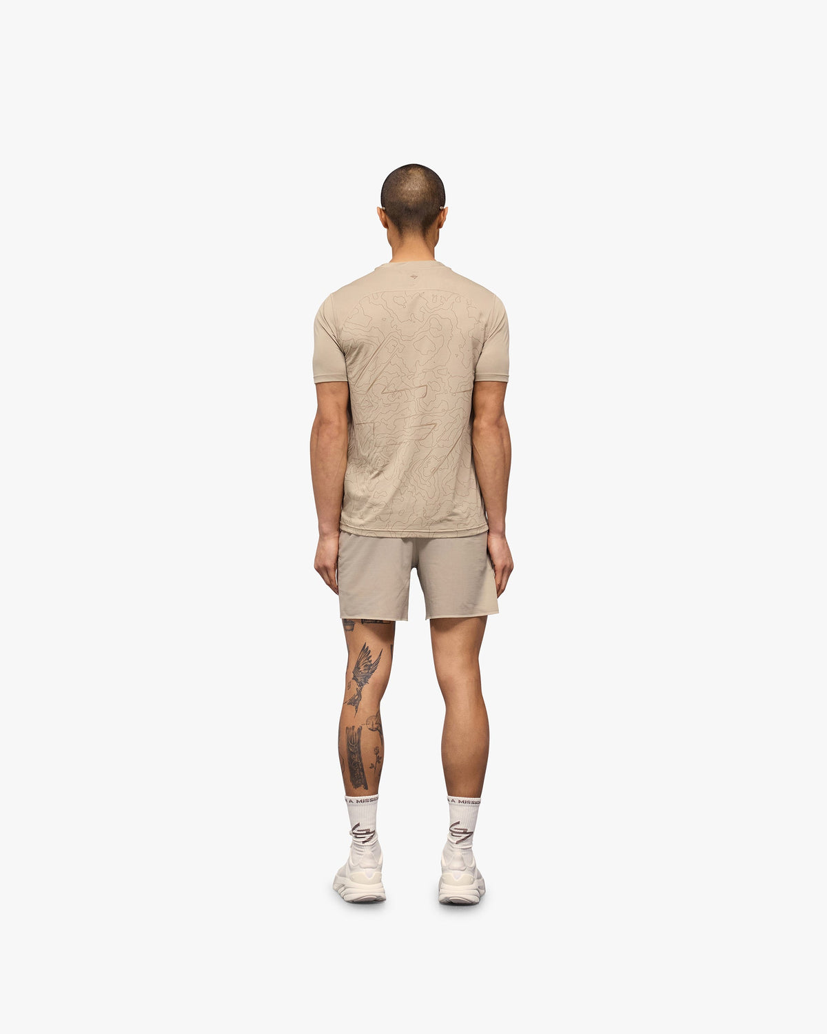 REPRESENT 247 Contour Run T-Shirt - Pebble